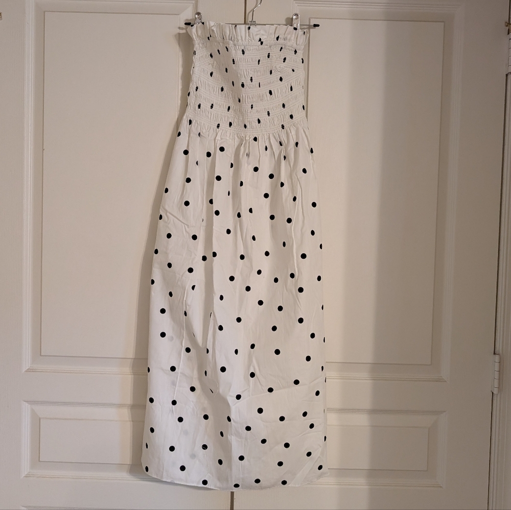 H&M White Dress with Polkadot
